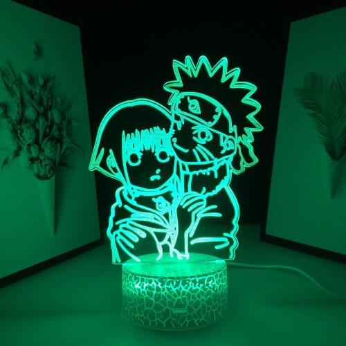 For Child Birthday Gift Kid Bedroom Decoratio Nightlight Manga Table Lamp Cute Anime Figure Acrylic LED 3D Night Light