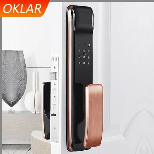 OKLAR Tuya APP Smart Lock Fingerprint Door Lock Remotely Biometric Password Keyless Door Lock WIFI Fechadura Digital door lock