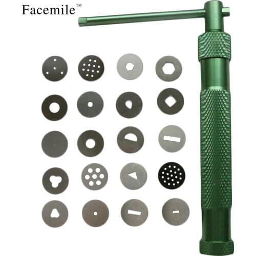 Sugar Paste Extruder For Clay Craft Gun Cake Sculpture Decoration 20 Tips cookie presses Fondant tool 51027