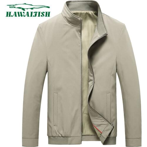 Hawaifish brand men jackets High quality spring and autumn jacket male leisure business standing collar foose jacket mens wear