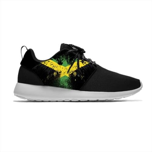 Jamaica Jamaican Flag Patriotic Cool Fashion Funny Sport Running Shoes Casual Breathable Lightweight 3D Print Men Women Sneakers