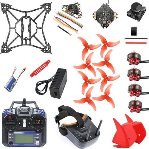 JMT T100 DIY FPV Racing Drone Toothpick Full Kit w/ 1200TVL PAL / NTSC Cam/FS I6 Remote Controller/5.8G FPV LST-009 FPV Goggles