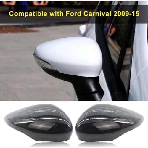 Rearview Mirror Caps Anti Scratch Protective Glossy Black L/R Side Mirror Cover Caps Replacement 8A6117K747CA 1594522 8A6117K746