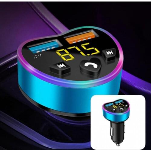 Wide Compatibility Car Charger Compact Voltage Detection Display Reliable Heart Shape Dual USB Charger Adapter