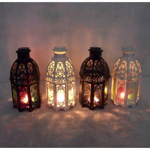 New Arrival Decorative Pretty Castle Candle Holder Hanging Lantern Vintage Candlesticks Home Decor