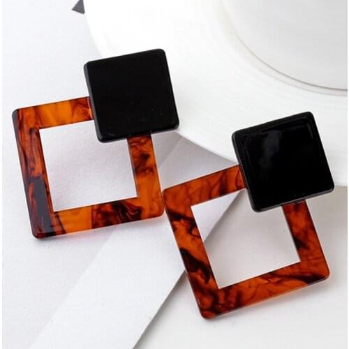 New Fashion Trend Earrings Geometry Vintage Acrylic Earrings for Women Jewelry Gift Earrings Party Jewelry