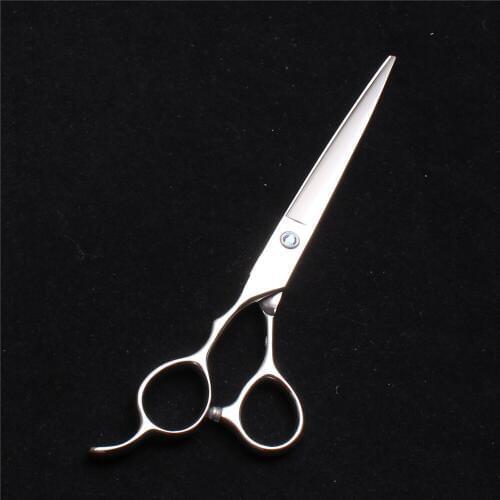 C8000 7" 19.5cm Left-Hand Stainless Customized Logo Hairdressers Scissors Haircut Normal Scissors Cutting Shears Hair Scissors