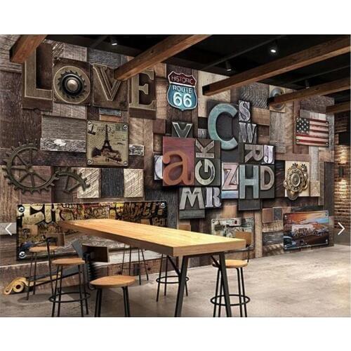 Custom 3d mural wallpaper european, 3D letter mural for living room dining room sofa background wall home decor wallpaper