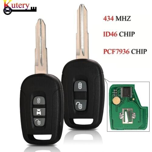Kutery 5PCS/Lot Remote Car Key For Chevrolet Captiva Opel Antara 433.92MHZ With ID46 PCF7936 Chip 2/3 Buttons Keyless-Go
