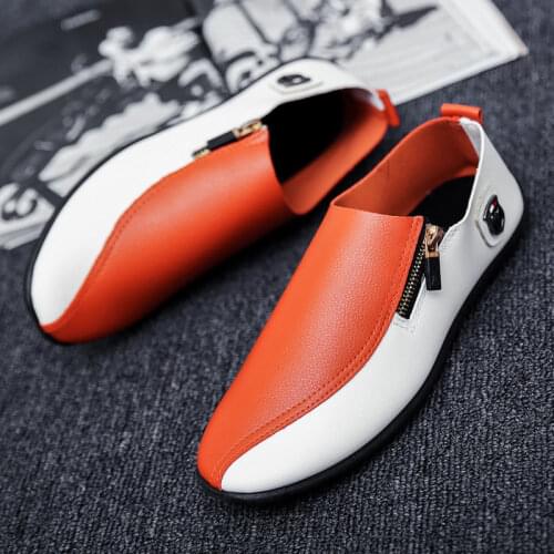 A variety of young fashion British peas mens leather shoes Korean personality fashion shoes PU mens casual shoes