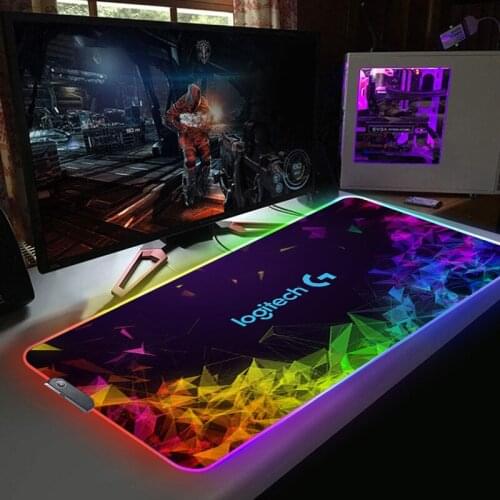 Logicool Logo Gamer RGB Keyboard Pad for Mouse Pc Accessories Gaming Desk Non-slip Mat LED Pad on the Table Mousepad Company Rug