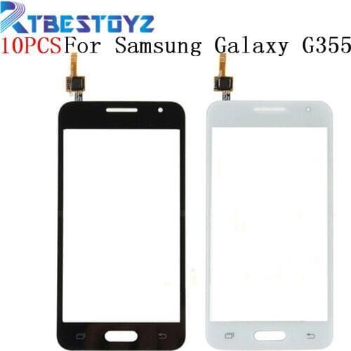 RTBESTOYZ 10PCS/lot Touch Screen Digitizer Panel For Samsung Galaxy Core 2 B0511 G355H G355 Front Touch Screen Sensor Glass