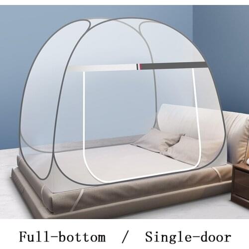 1m/1.2m/1.5m/1.8m Yurt Mosquito Net Folding Summer Bed Tent Full-Bottom Anti-Mosquito Netting Free-Installation Canopy Neting