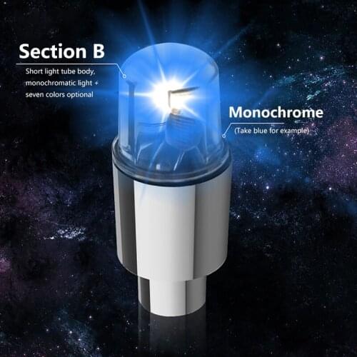 Bike Spoke Light Mini LED Bicycle Tail Light MTB Wheel Tire Nozzle Valve Caps Lamp Led Cycling Warning Rear Light 2pcs