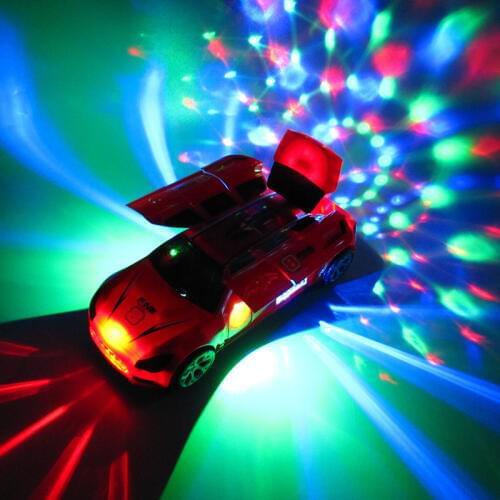 Electric Transformation Party Light Music Universal 360 Degree Rotating Sports Car Racing kids Gifts