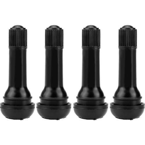 4pcs Black Rubber TR414 Snap-in Car Wheel Tyre Tubeless Tire Tyre Valve Stems Dust Caps Wheels Tires Parts Car Auto Accessories