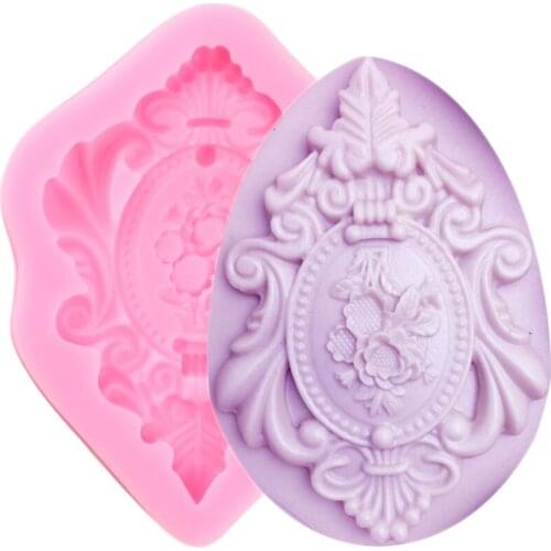 Mirror Fondant Cake Decorating Tools Frame Cupcake Chocolate Wedding Cake Border Silicone Molds Kitchen Baking Moulds
