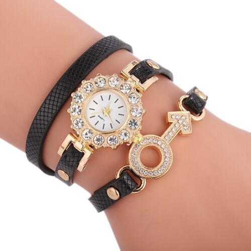 Wholesale Fashion Women Anchor Watches Women Luxury Rhinestone Wrap Bracelet Watch Quartz Women Dress Watch
