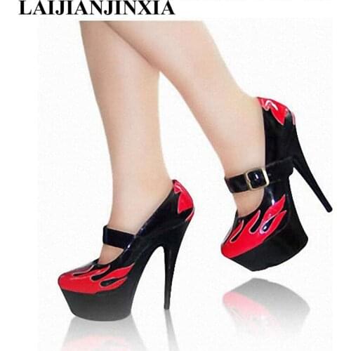 Size34~46 Sexy 15cm High Heels Shoes Women Pumps Lace Ladies Chaussure Femme Talon Zapatos Mujer Tacones sapatos femininos