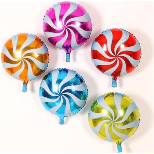 Pieces of 10 Sweets Lollypop Swirl Candy Foil Balloons Birthday Decorations 18 Inch