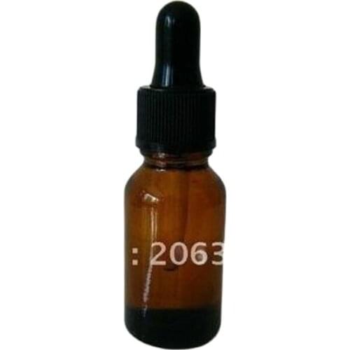 15ml brown essential oil bottle with plastic cap+glass dropper ,cosmetic packing