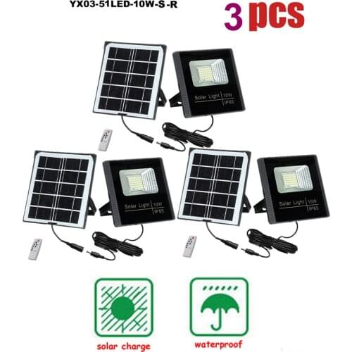 3pcs 51leds Solar light Solar Power smart on at night Wall Light Outdoor Waterproof Energy Saving Street Garden Security Lamp se
