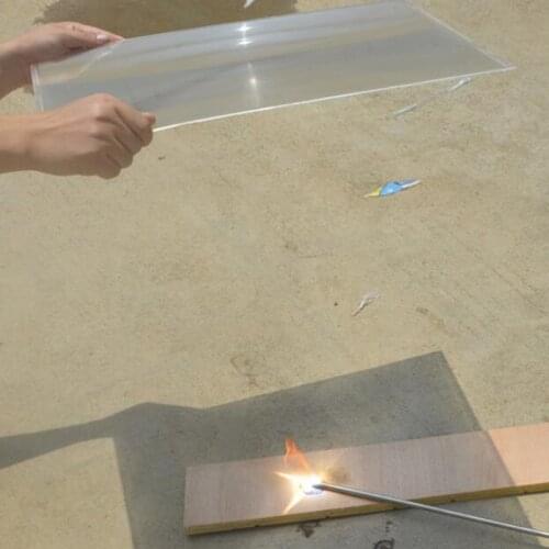 500x500mm Large Solar Concentrate Fresnel Lens Optical PMMA Make Fire Tools Big Face Magnifier Lens Focal Length 620mm