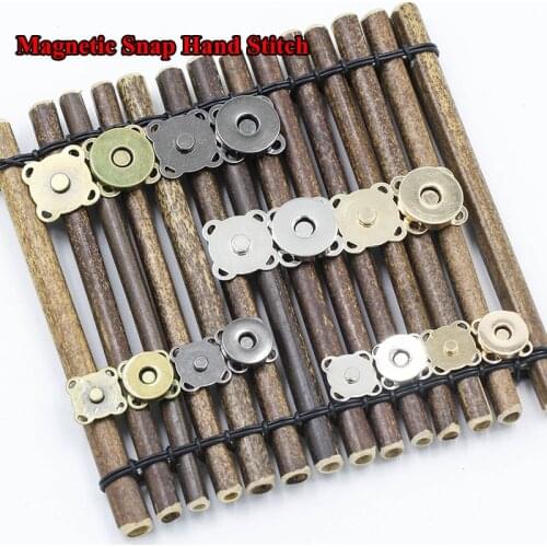 8 Pcs 14/ 18mm Magnetic Snaps Purse handbag Clasp Closures Metal Button DIY Bag Craft Magnetic Buttons