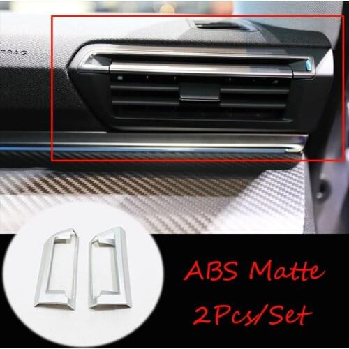 For Peugeot 508 Allure SW GT Accessories 2018 2019 ABS Matte Car left and right air outlet Cover Trim Sticker Car styling 2pcs