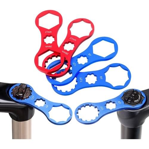 Aluminum Bicycle Front Fork Wrench for Suntour XCM/XCR/XCT/RST Mountain MTB Bike Front Fork Cap Spanner Disassembly Repair Tool