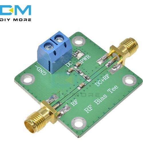 DC Bias 10-6000MHz 6GHz RF Tee Broadband Microwave DC Bias Blocker for HAM Radio RTL SDR LNA Low Noise Ham Radio Amplifier