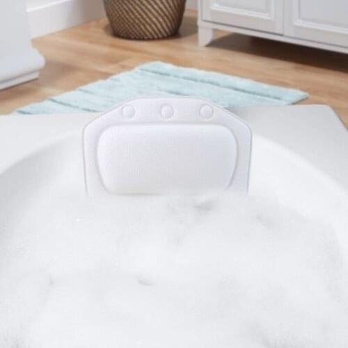 Home Bathtub Pillow SPA Bath PVC Foam Pillows Cushion Suction Cups Neck and Back Support Soft Headrest Bathroom Accersories