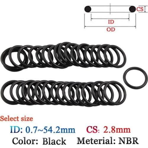 Fluoro rubber Plastic O-Ring CS2.8mm ID0.7mm-54.2mm NBR Gasket set Rubber oil and water seal gasket Silicone sealing ring film