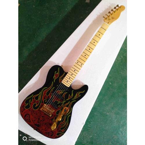 Customized classic 6 string painted electric guitar color is optionalYou can customize the colors you like