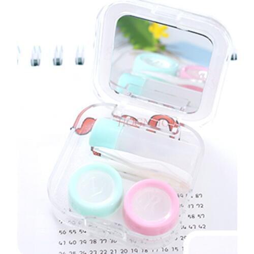 Contact Lens Companion Box Cute Cartoon Glasses Storage Box With Mirror Rod Beauty Care Box Sale