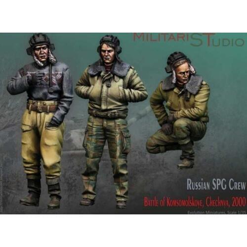 1/35 scale Russian SPG tank corps 3 people Resin Model Kit figure Free Shipping