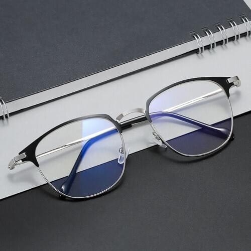 2021 Unisex Blue Light Blocking Glasses For Women Metal Frame Anti Blue Ray Eyewear Men Computer Gaming Eyeglasses UV Protection