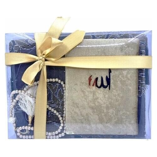 Keven Yasin Prayer Rug Rosary Set- Gold Yellow FREE SHİPPİNG