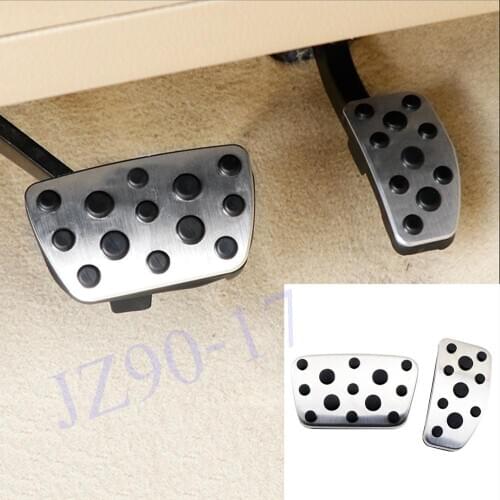 Anti-slip Stainless steel Foot Rest Pedals Gas Brake Pedal AT Fit For Land Cruiser LC200 Lexus LX570 2013-2016 2017 2018 2019