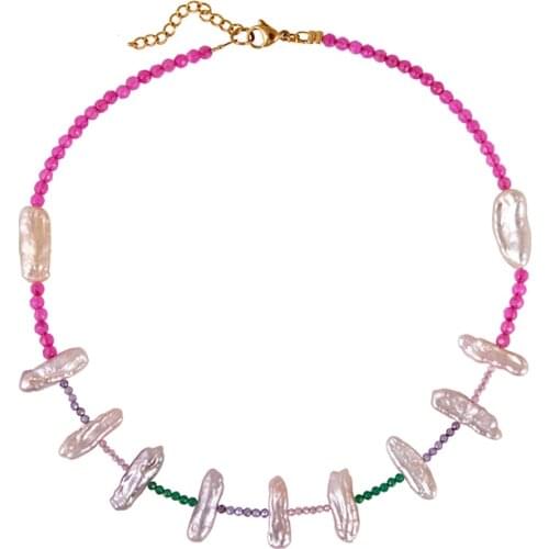 Boho large baroque freshwater pearl pendant necklace femme gorgeous luxury RAFEALE necklaces gift for women Christmas gifts