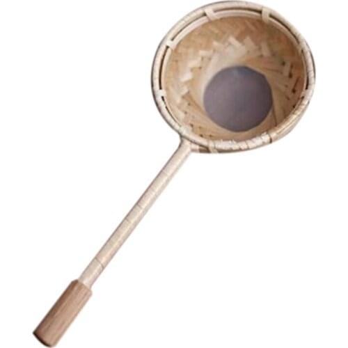 Portable Tea Strainers Bamboo Rattan Gourd Shaped Tea Leaves Funnel for Tea Table Decor Tea Ceremony Accessories