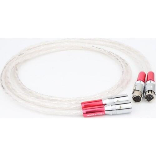 Preffair X413 OFC silver plated Audio 6N Silver Audio Video cable balance cable XLR interconnect with Pailiccs Balance plugs