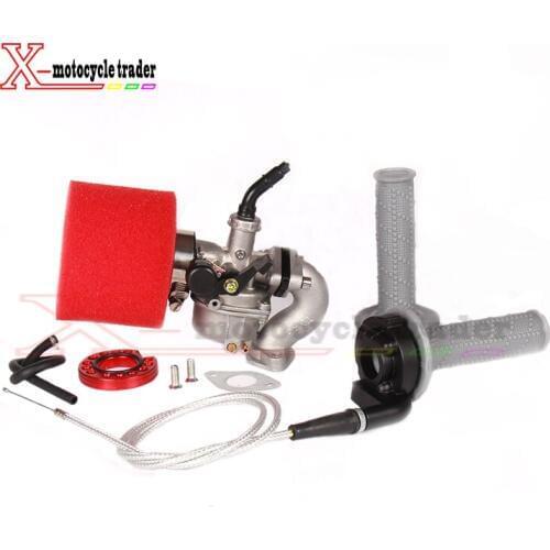 PZ19 Carburetor Intake Visiable Throttle Grip Settle Cable Air Filter Oil Filter 50cc 70cc 90cc 110cc Pit Bike ATV Quad Go Kart