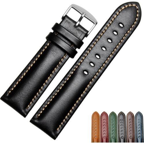 Quick Release Genuine Leather Watchband20/21/22mm for Tissot Hamilton Luminox Oris Mido Replacement Watch Band Strap Wrist Be