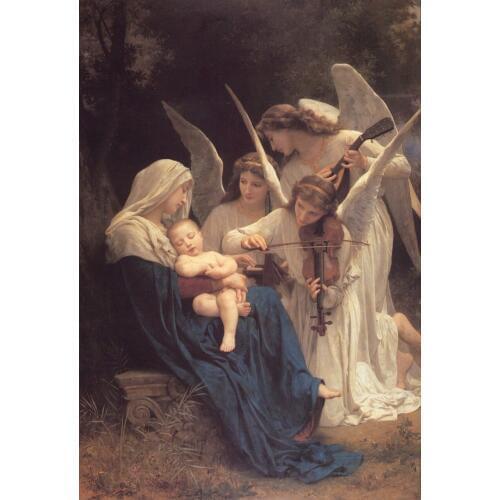 Handmade Oil painting reproduction The Virgin with Angels by William Bouguereau