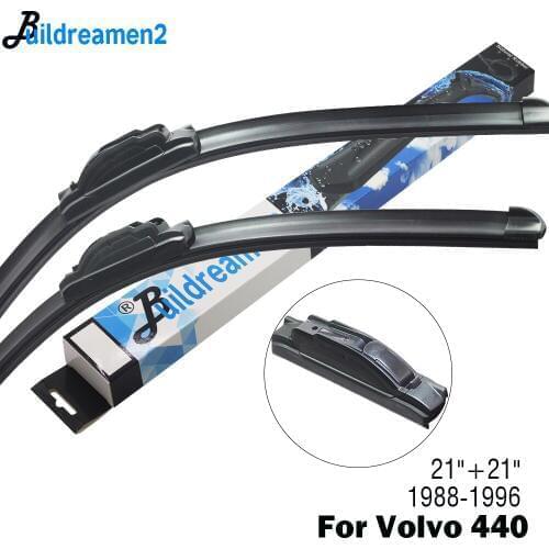 Buildreamen2 2 X Car Styling Wiper Blade Rubber Front Windscreen Wiper For Volvo 440 Fit J Hook Arms 1988-1996