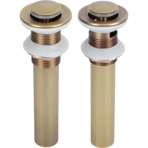 Bathroom Basin Drain Stopper Brass Basin Sink Drain without Overflow Kitchen Bathroom Draining Stopper