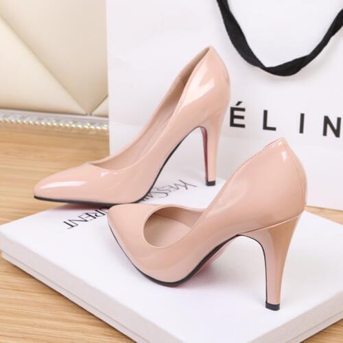 European And American Fashion Sexy High Heels Temperament Elegant Womens Shoes Shallow Mouth Single Shoes Thin Heels Wild Pumps