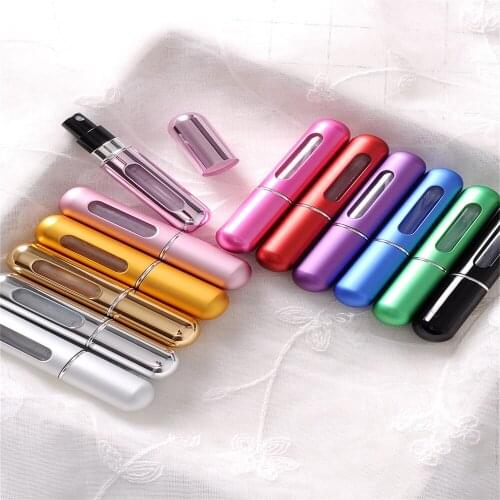 5ml Convenient Portable Travel Mini Container Aluminum Refillable Perfume Spray Bottle Empty Cosmetic Storage Bottles