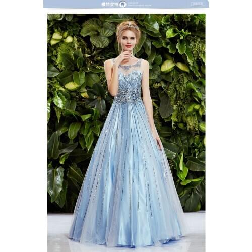 Vestido de festa longo new fashion sexy crystal 2016 long women ball gown formal dress party evening elegant Dress free shipping